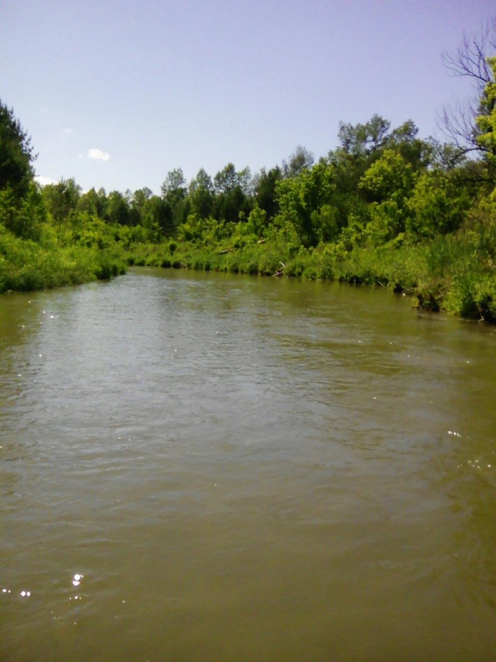 на реке
