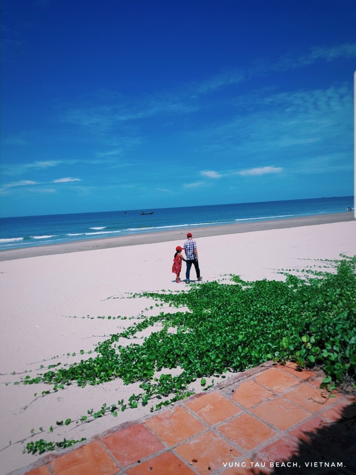 Walking on the beach