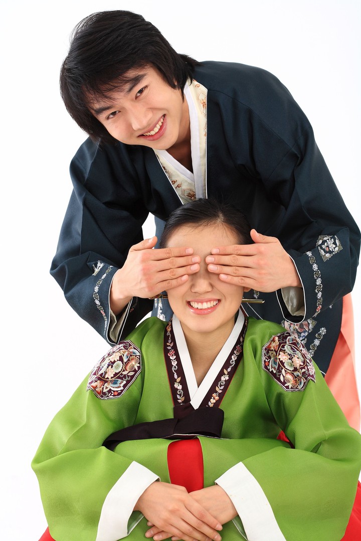 Couple in Korean Dress I