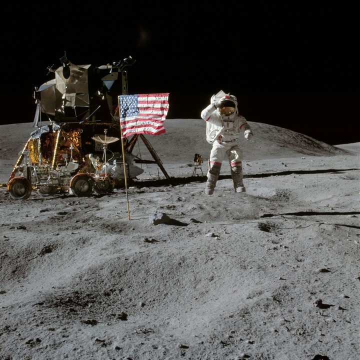 Astronaut On The Land of Moon