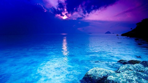 Blue and violet of sunset
