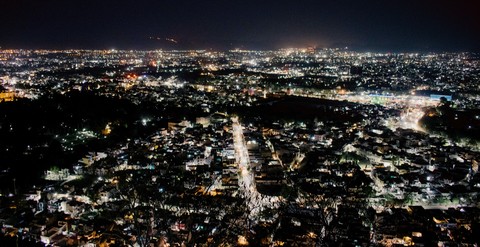 City top night view, Udaipur, India