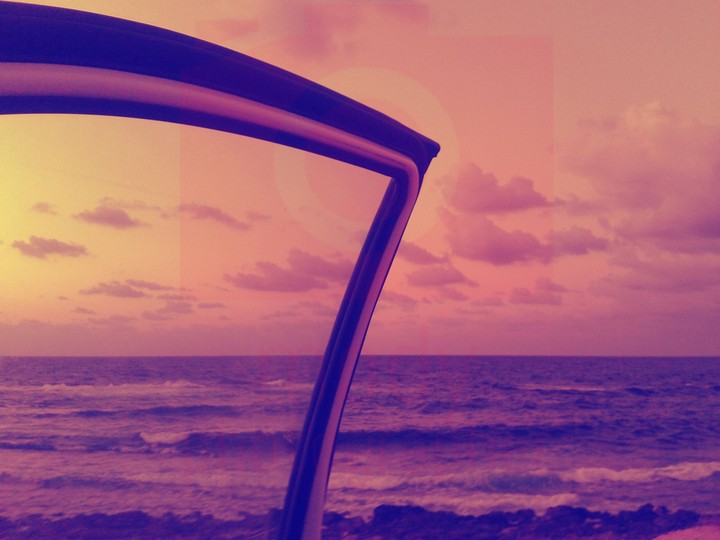 sea from car