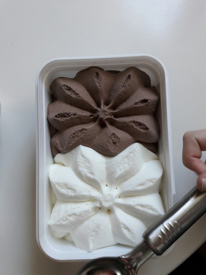 Brown and White