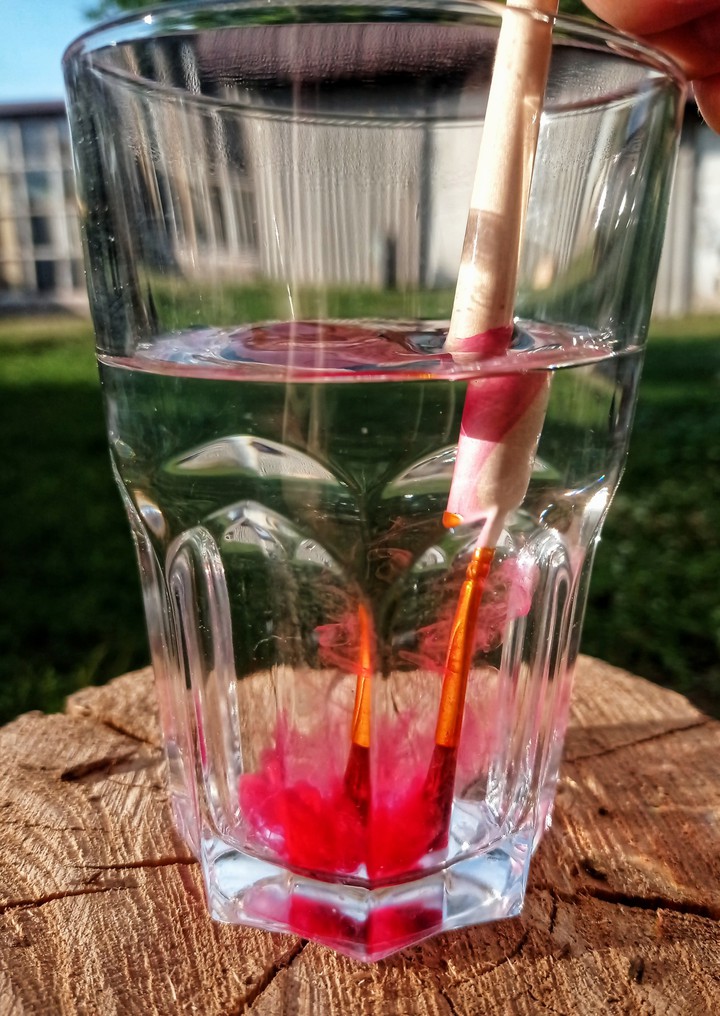 Paint in water