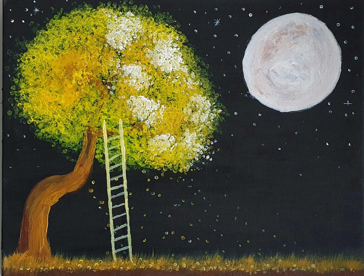Tree under the moonlight