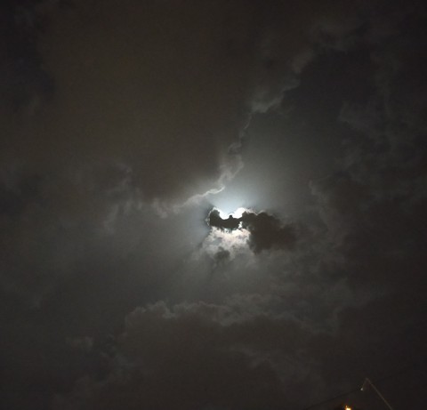 moon and cloud