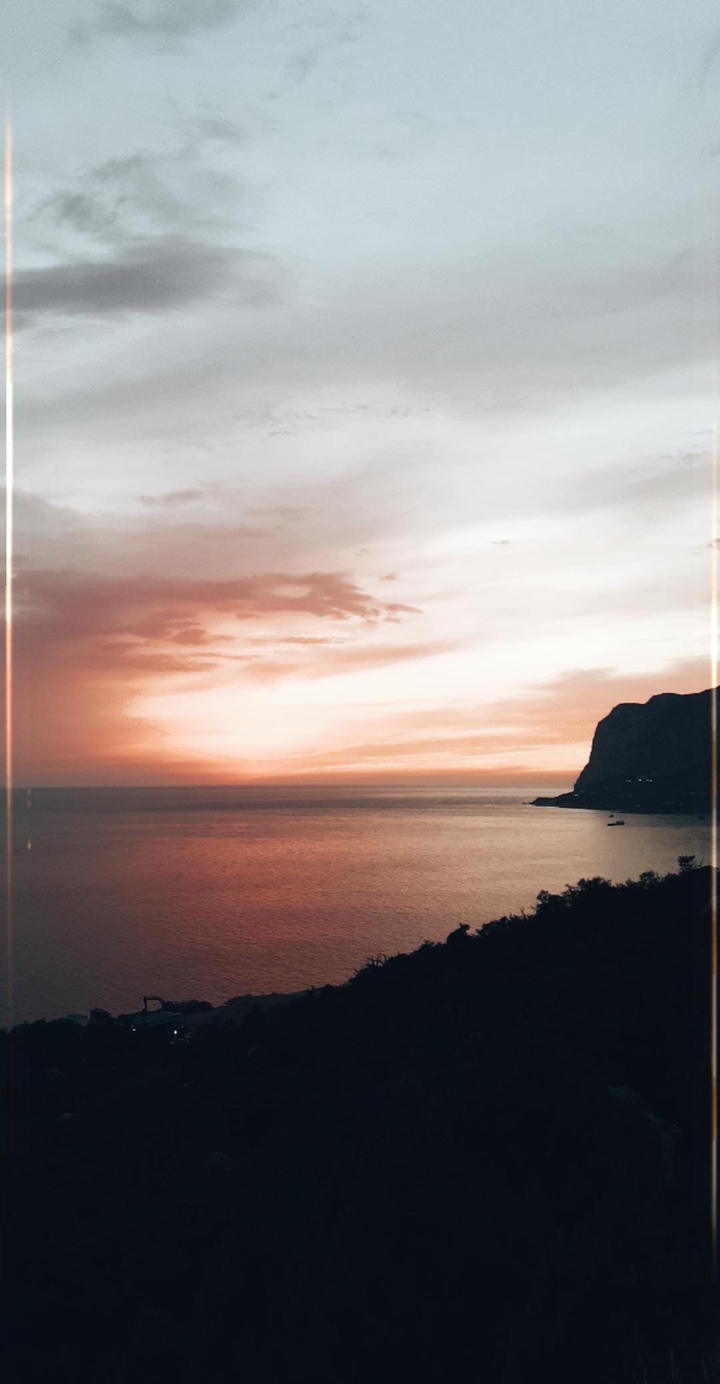sunset on the sea