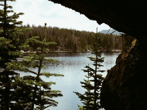 view from a cave