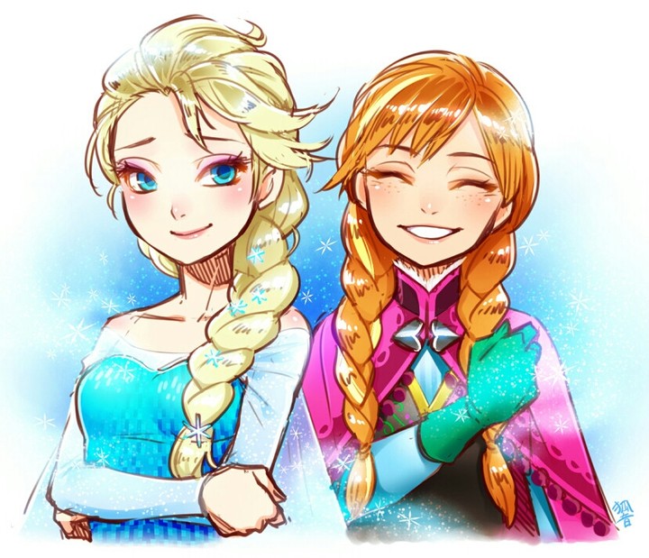 Elsa and Anna frozen