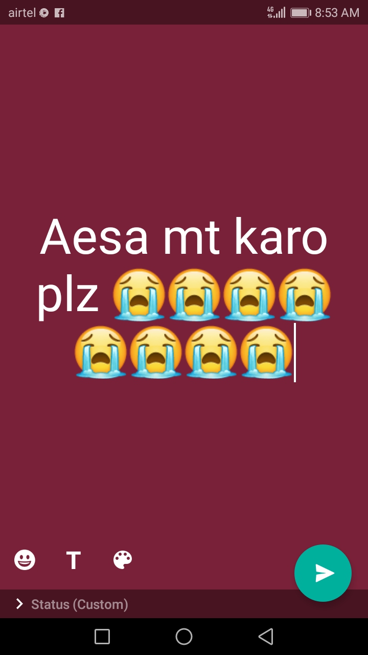 plz aesa mt karo