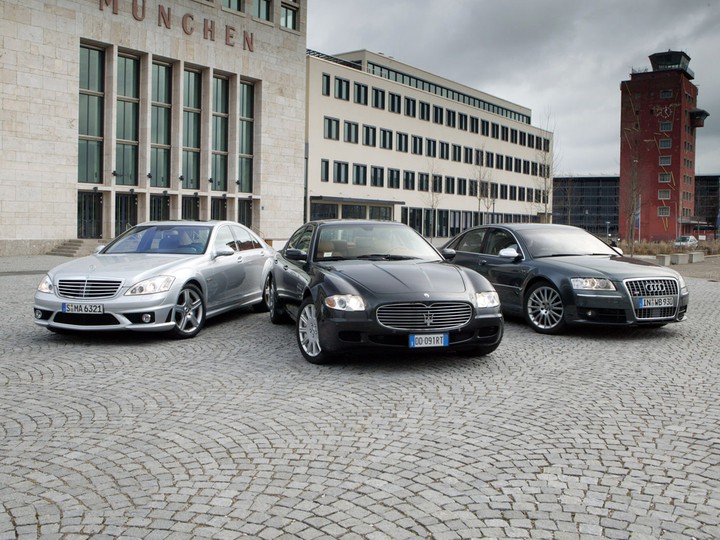mercedes benz and maserati and audi