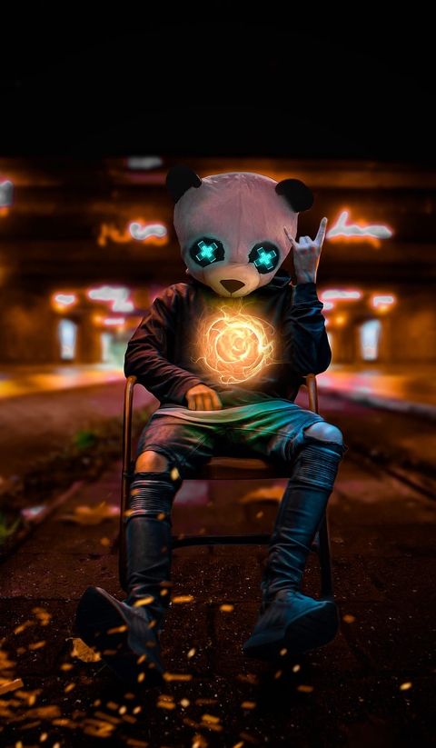 Panda mask man