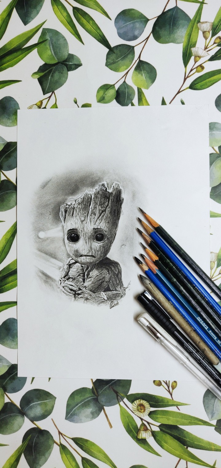 Groot pencil art
