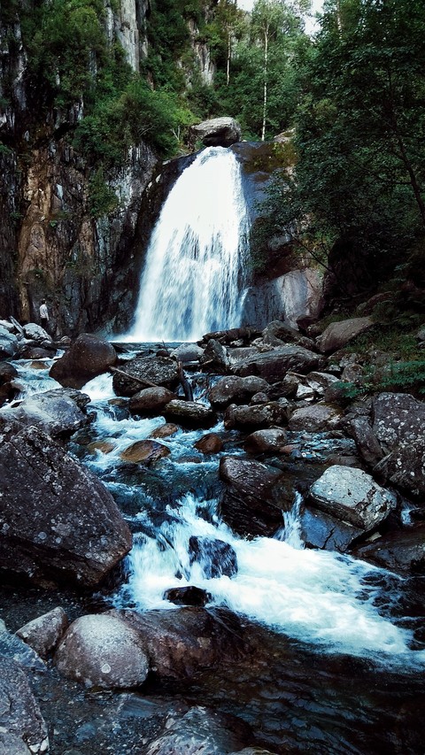 Waterfall in Altai