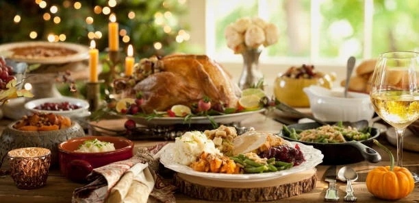 Thanksgiving dinner feast