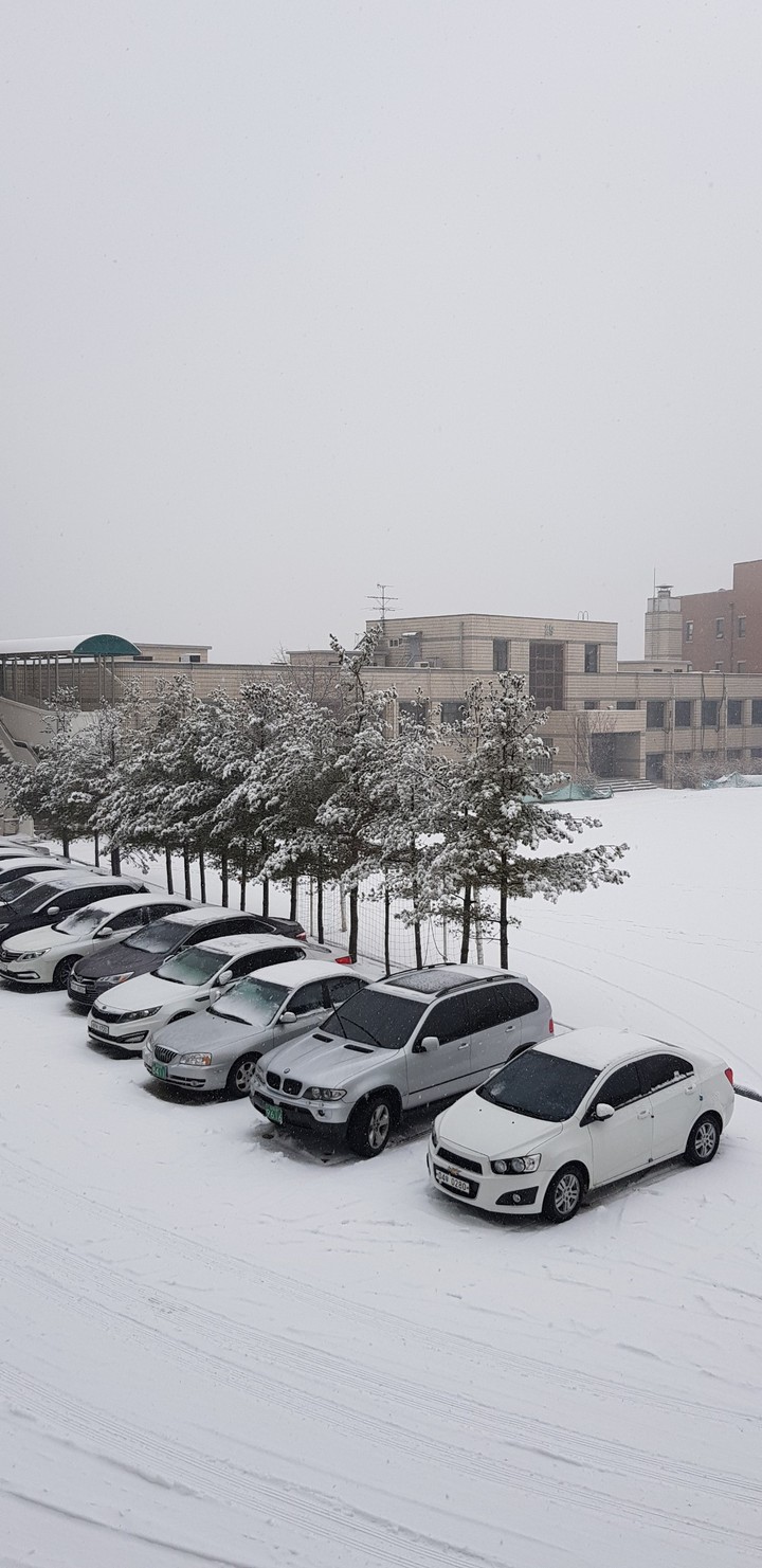 Snowy Parking Lot