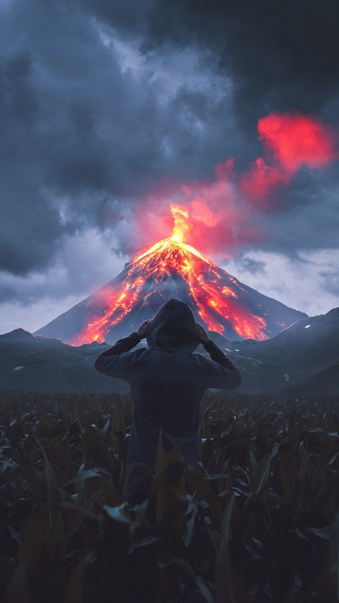 fonds d'écran cloud, Volcano