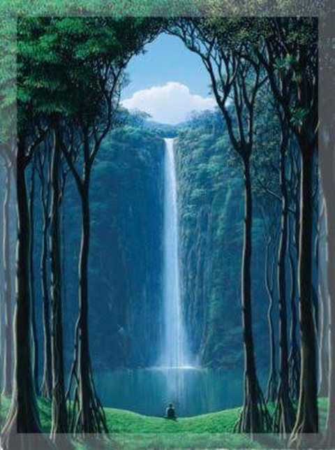 sfondi waterfall, green