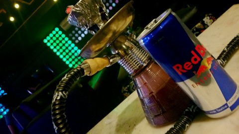 hookah love with redbull.