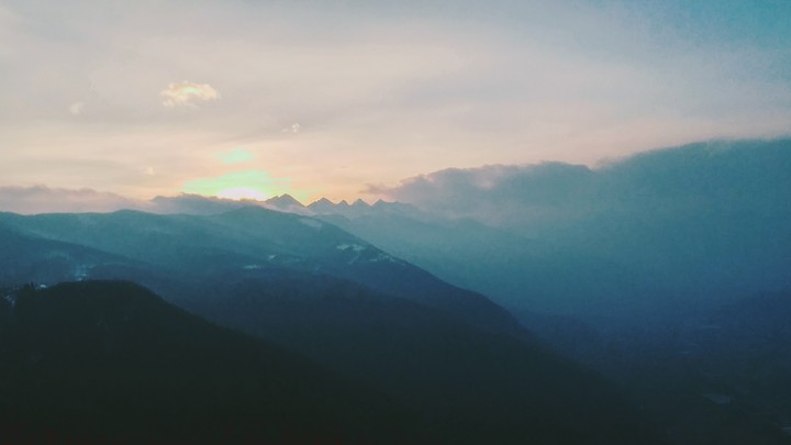 Sky mountain looking