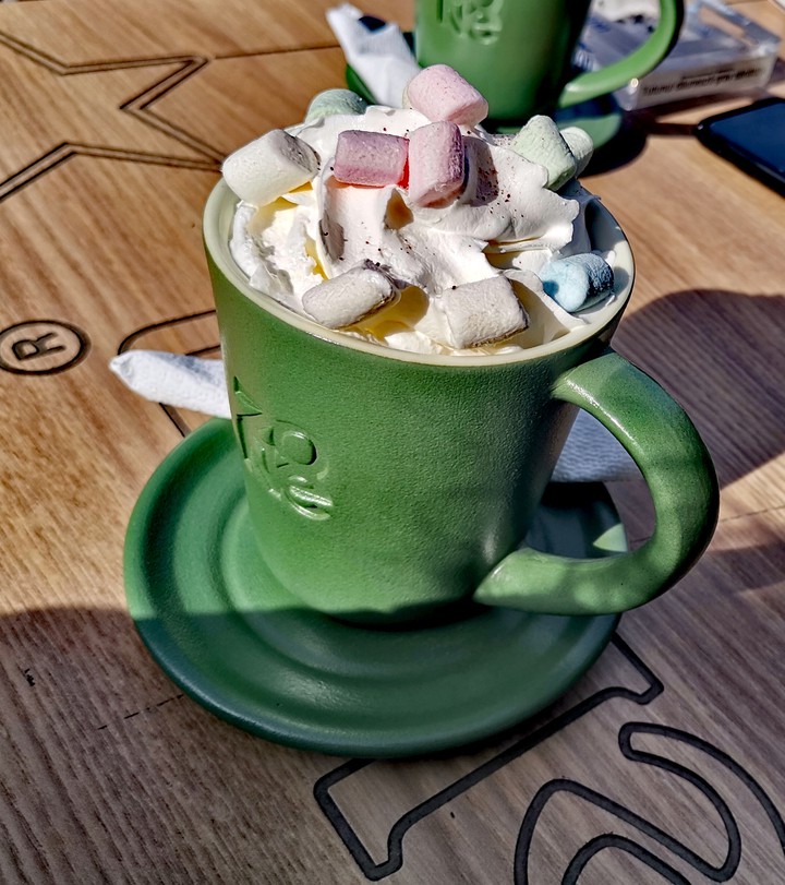 hot choco and the autumn sun
