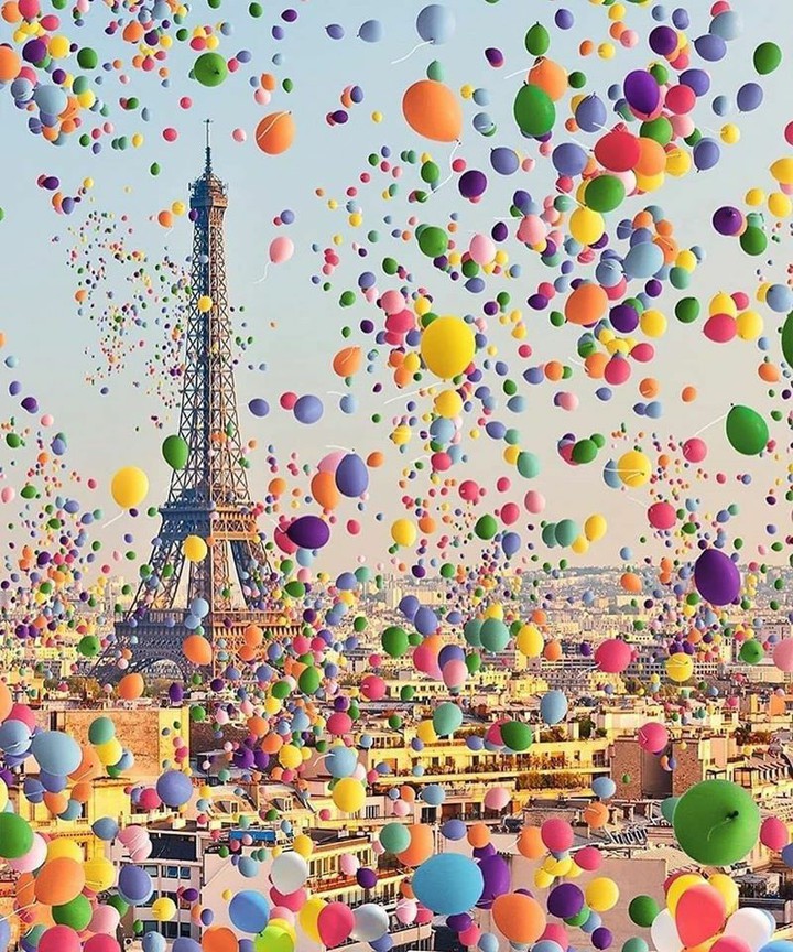 colorful celebration - Eiffel Tower