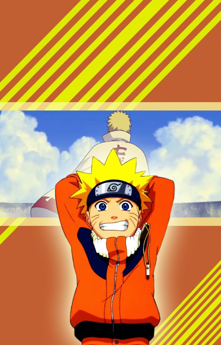 Naruto with his father