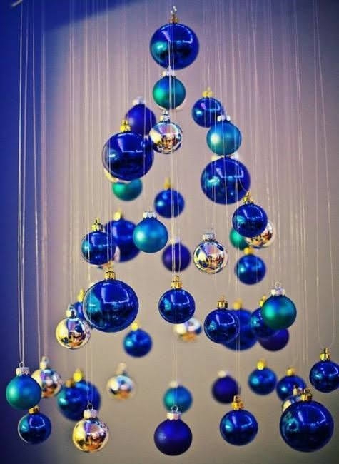 Blue Ornamental Christmas Tree