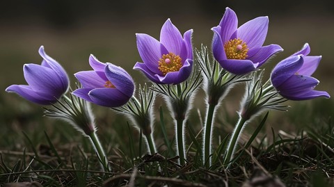 tapety Pasqueflower, Close-up