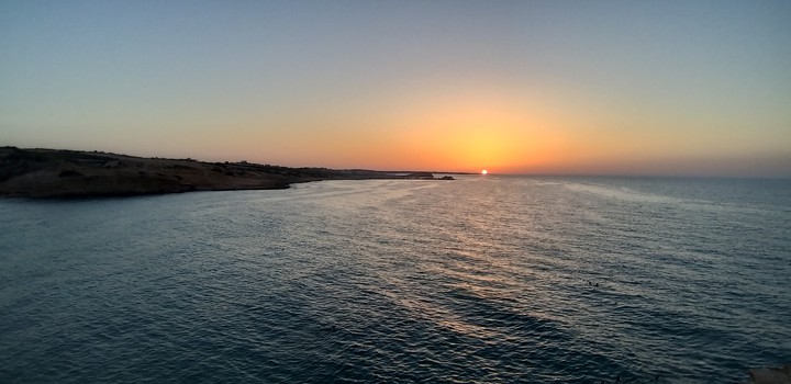 sunset on the sea