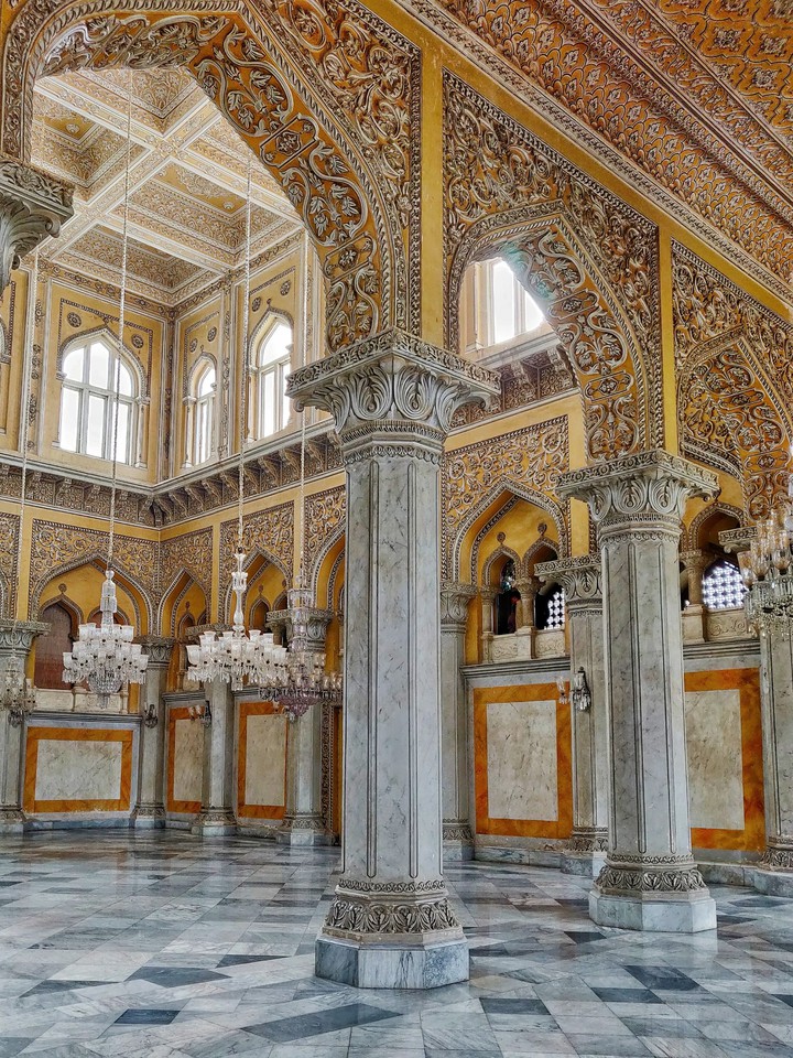 Lush interiors of Chowmahalla Palace, Hyderabad