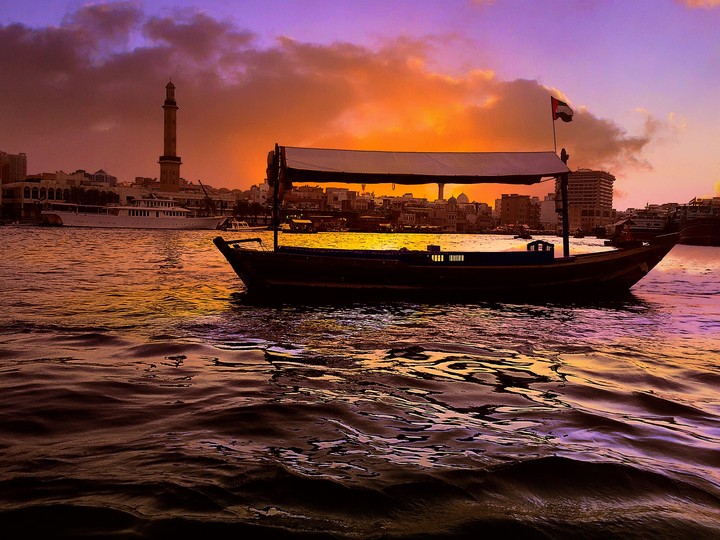 Sunset Dubai Abra