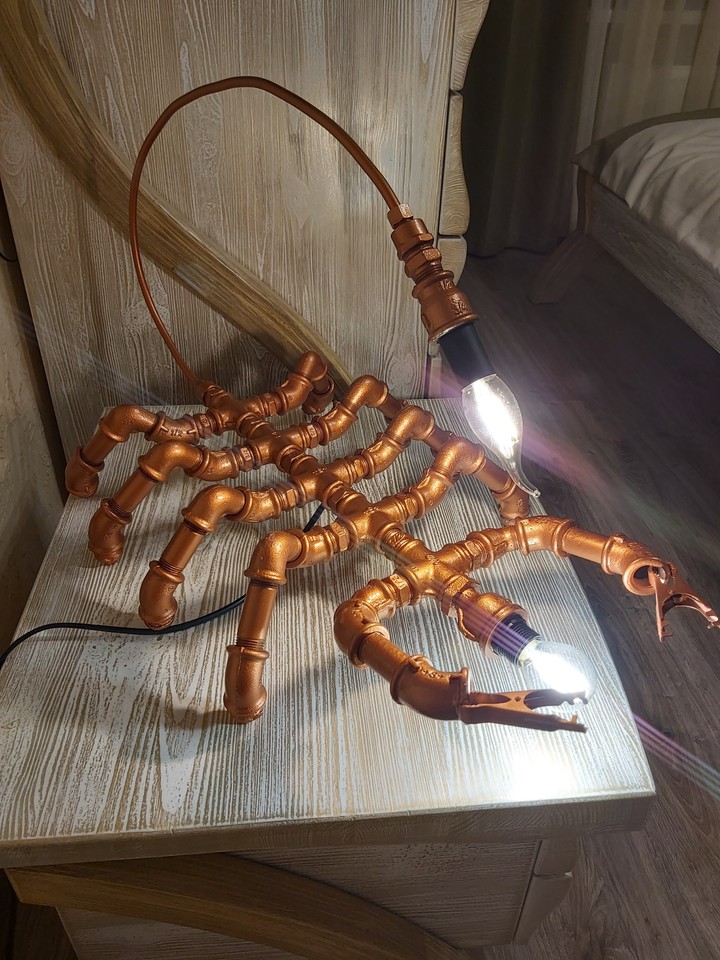 lamp in industrial style.  lamp loft.  Scorpio.