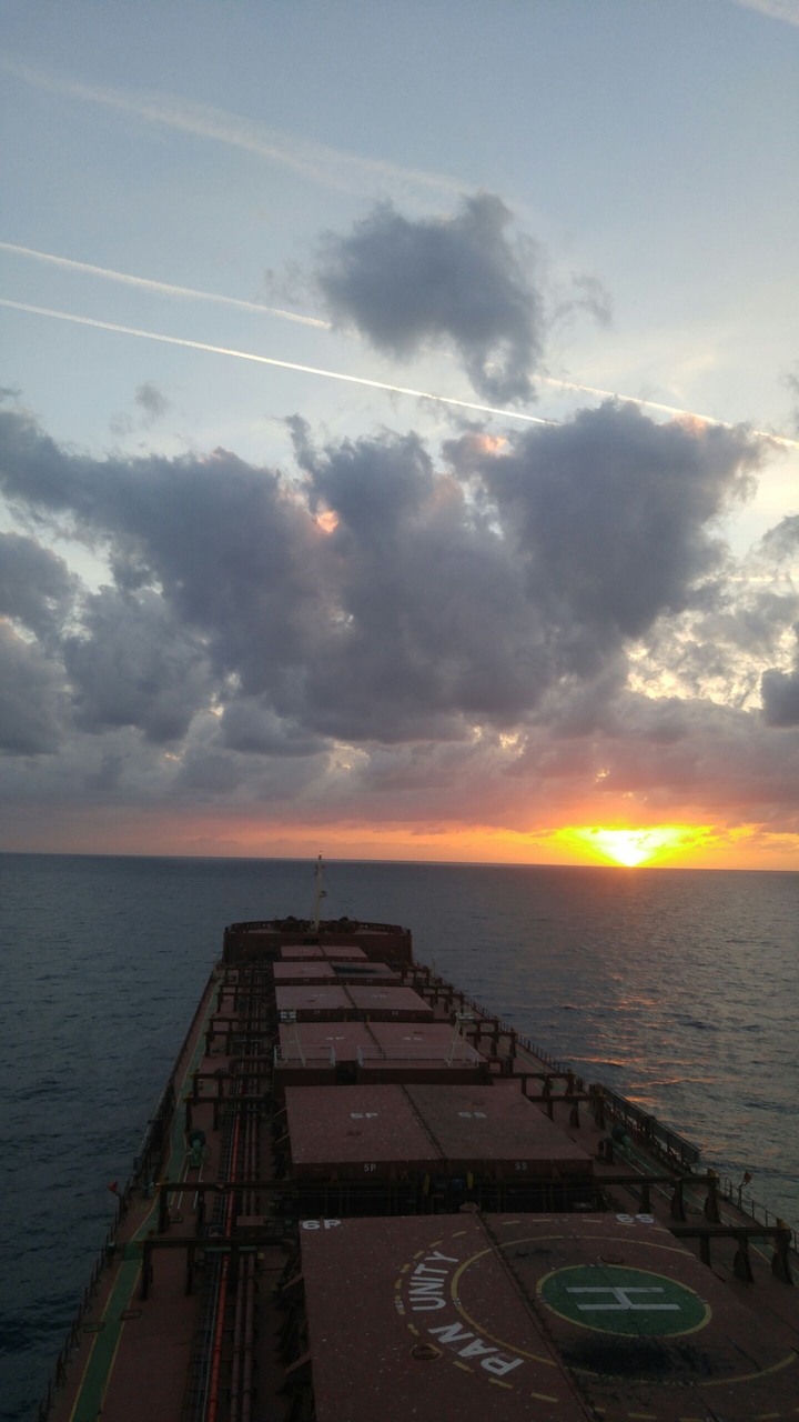 sunset ship