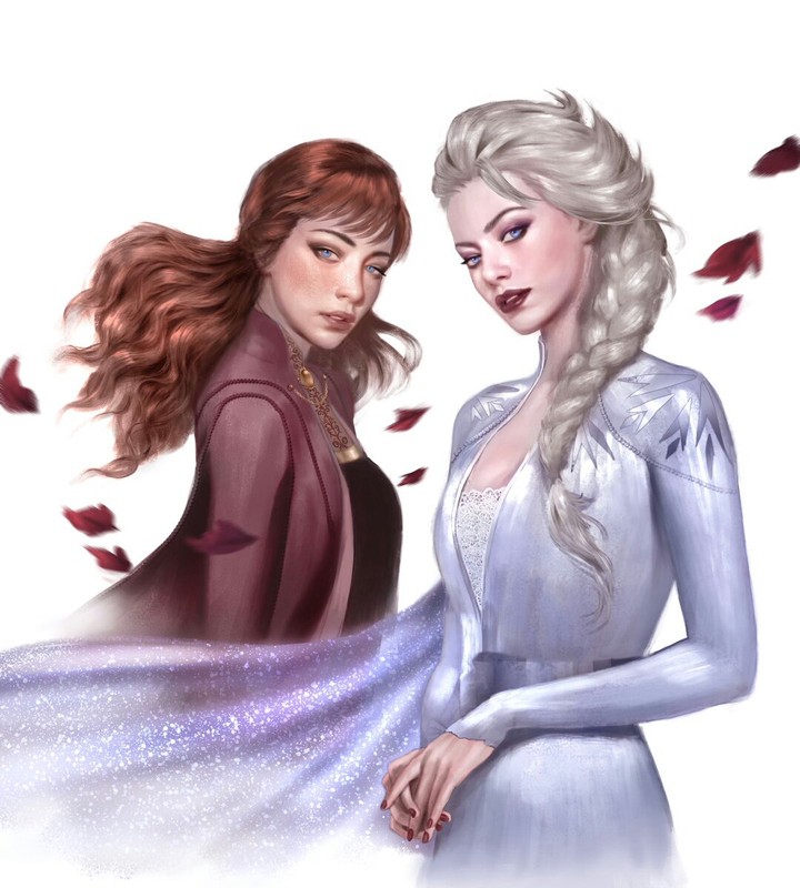 Anna and Elsa  frozen 2
