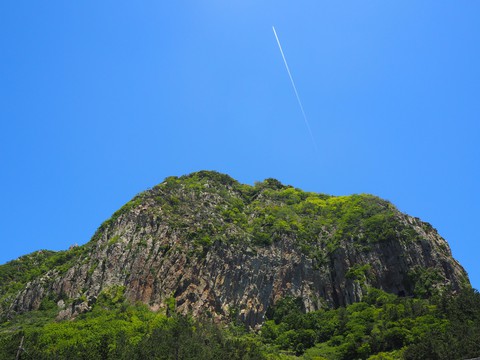 mountain and plane
