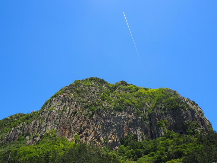 mountain and plane