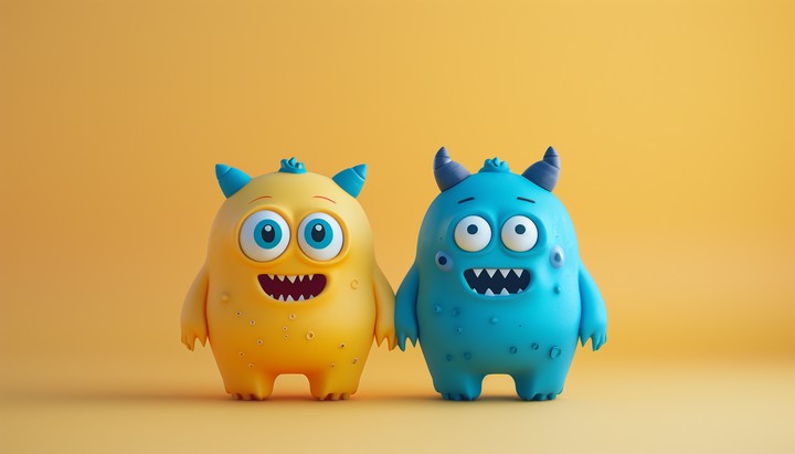 Cute monster halloween