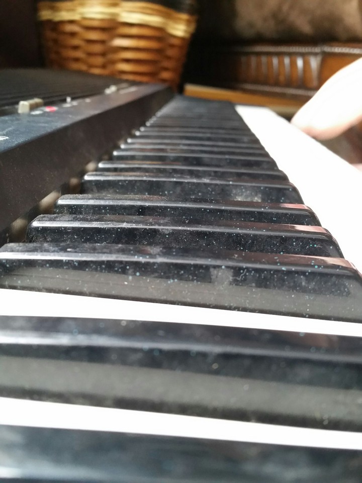 dust on piano