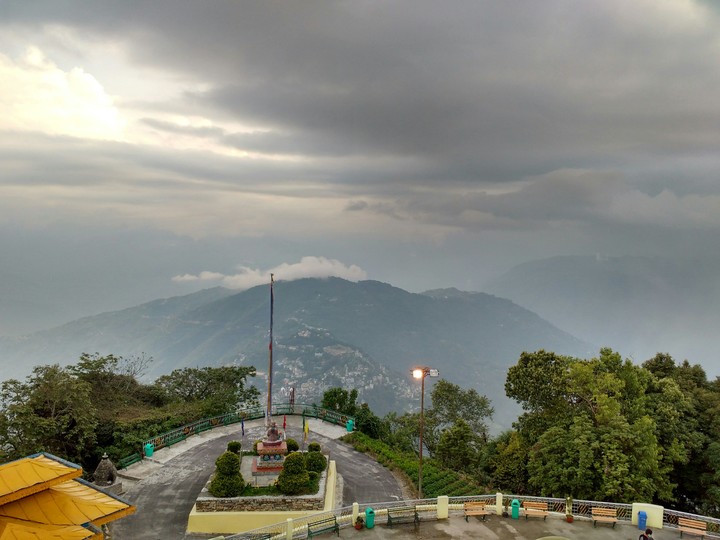 hill and cloud