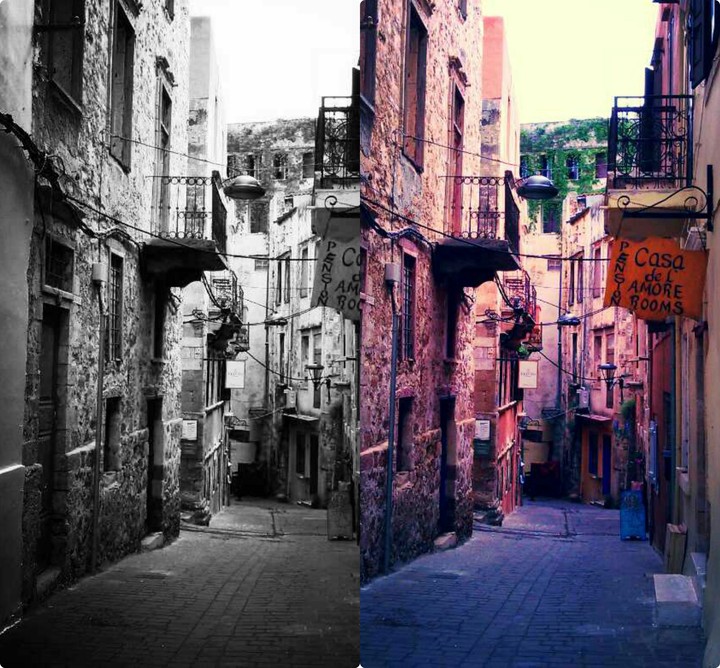 Walking down the alley