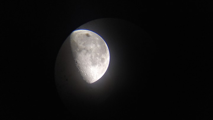 moon through telescope