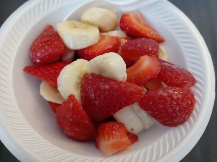 strawberries and bananas