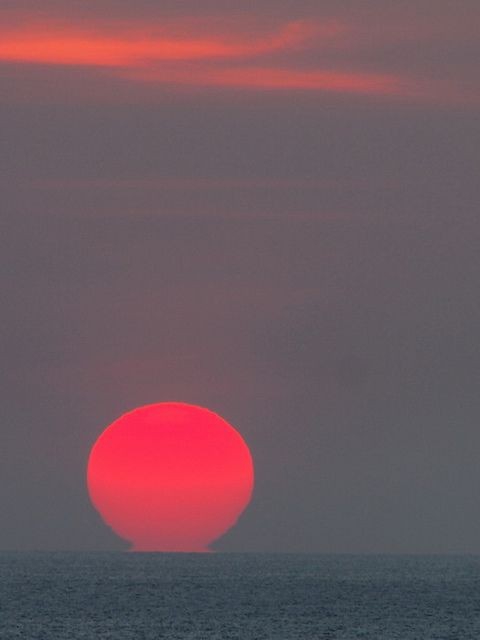 red sun orange sky