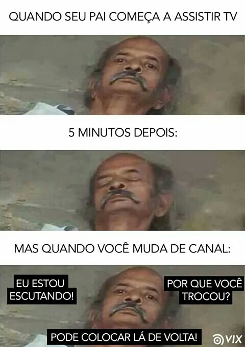 quase todo tem um pai que dorme na frente da televisão