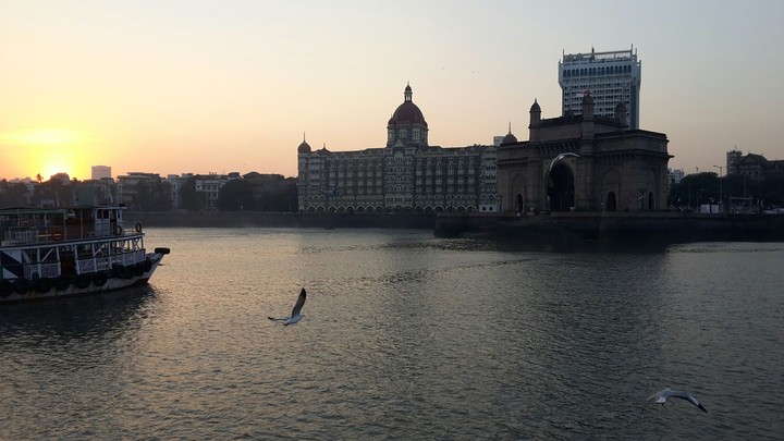 THE TAJ MAHAL PALACE  WITH GATEWAY OF INDIA
