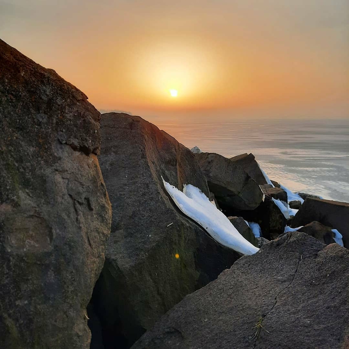 Sunset in mountains