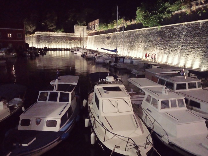 Boats at night