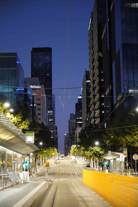 Melbourne city night view
